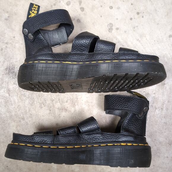 Dr. Martens Clarissa II Quad Sandals Women's Size 7 Black Strappy Chunky Goth - Picture 2 of 6